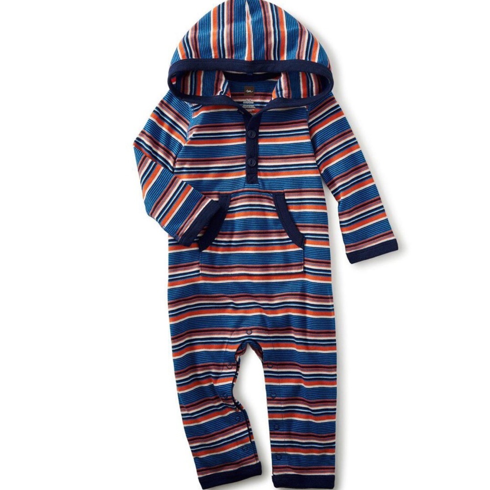 Tea collection hooded romper NWT